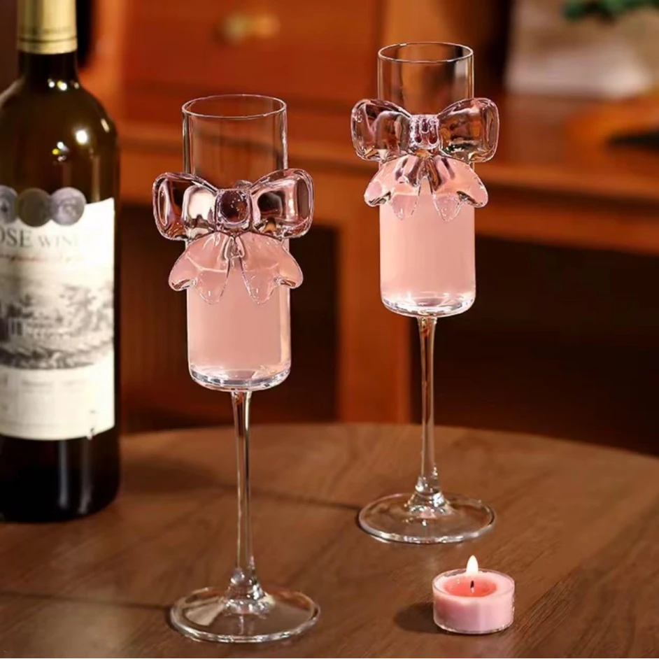【美丽专属】蝴蝶结可爱高脚杯