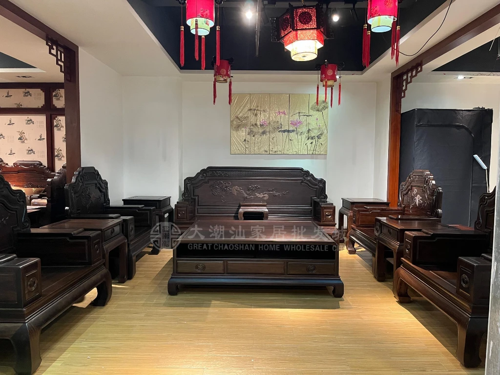 富贵沙发11113规格十一件套实木材质家用简约大气新中式沙发