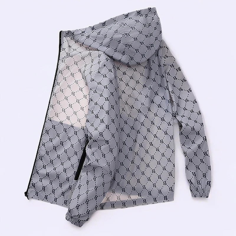 潮牌夏季冰丝薄款透气防晒服百搭连帽旅游迷彩户外钓鱼皮肤衣冰感