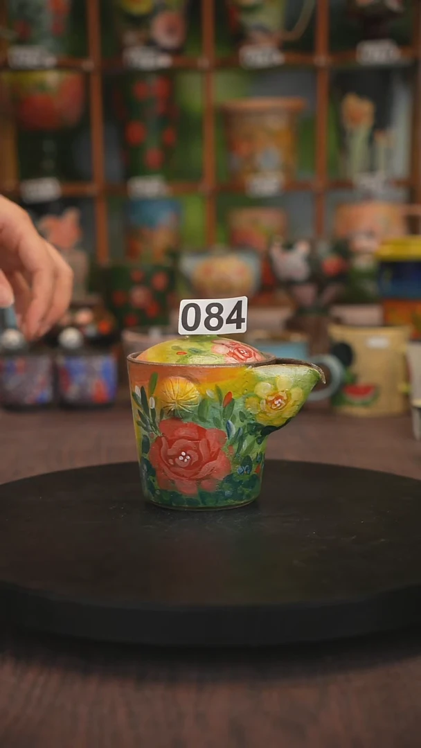 紫砂油画手绘釉下彩084