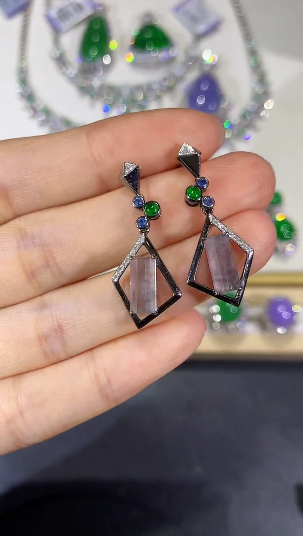 翡翠18K金镶嵌颈饰团购5