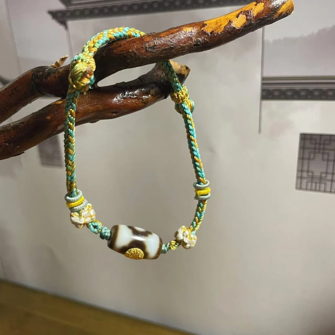 M0173【琦意】原创设计玛瑙18K金镶嵌手链项链