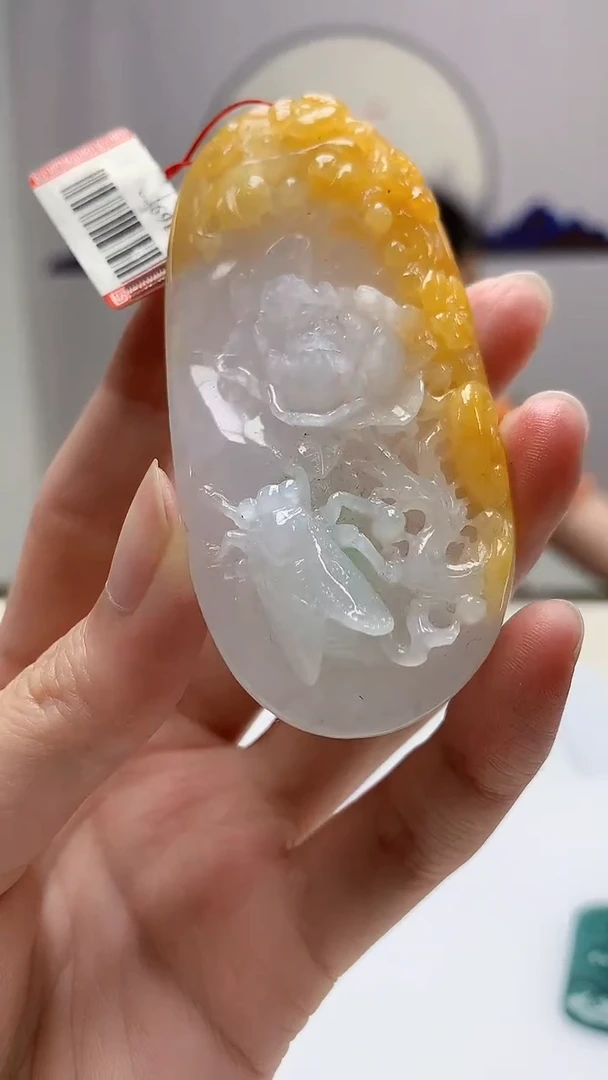 定制翡翠未镶嵌4852zm-毛货挂件63