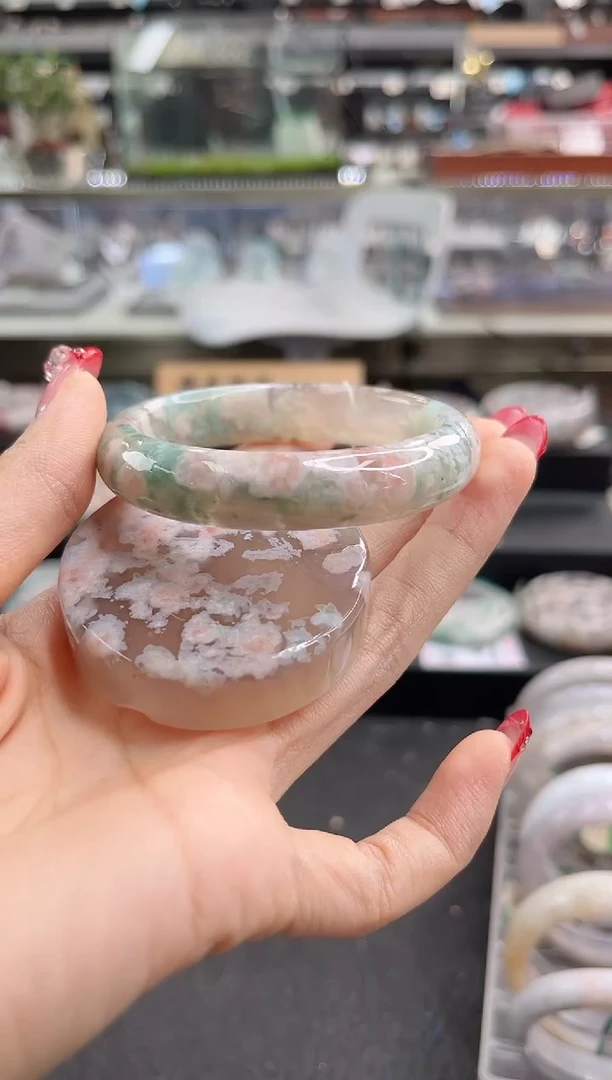 未镶嵌手镯石英质玉45圈口 （赠品镯心）2S9519