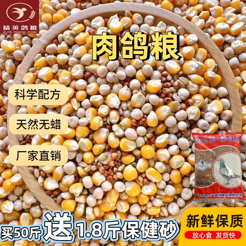 精英鸽粮/肉鸽粮/有玉米肉鸽专用饲料鸽粮20斤50斤鸽子粮