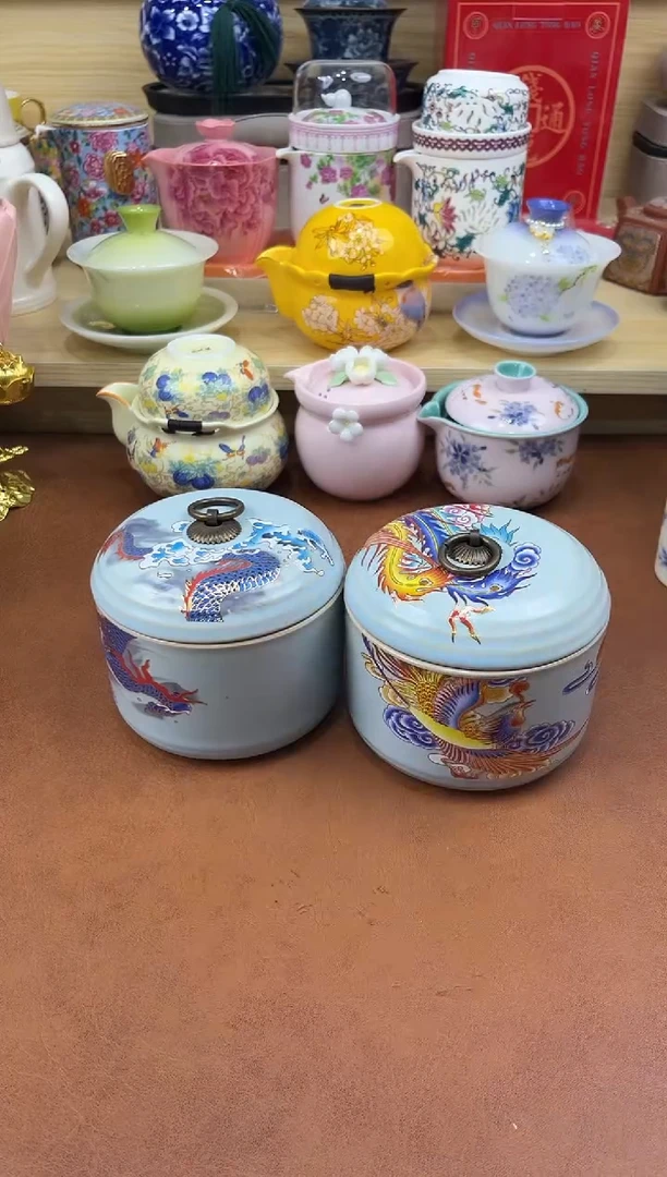 陶陶瓷茶具摆件旅行套组