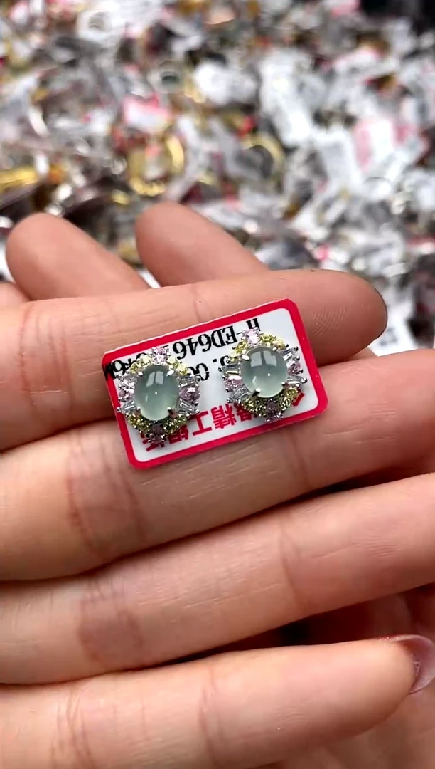 【闪购商品】翡翠戒指银S925镶嵌555555    9