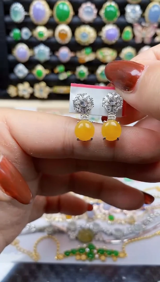 银S925镶嵌戒指翡翠4708