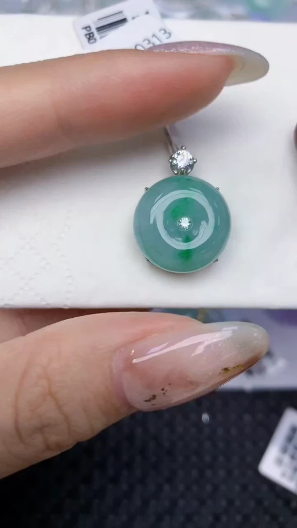 颈饰未镶嵌翡翠天然缅甸翡翠a货百元以上9元证书费自理