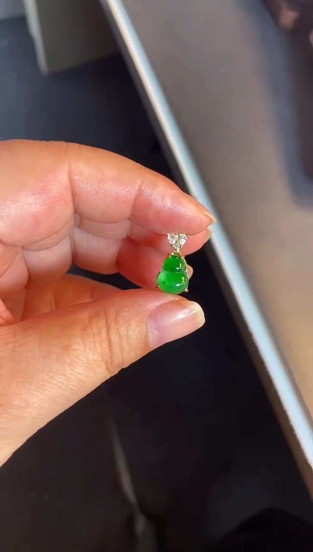 吊坠(不含链)银S925镶嵌翡翠1