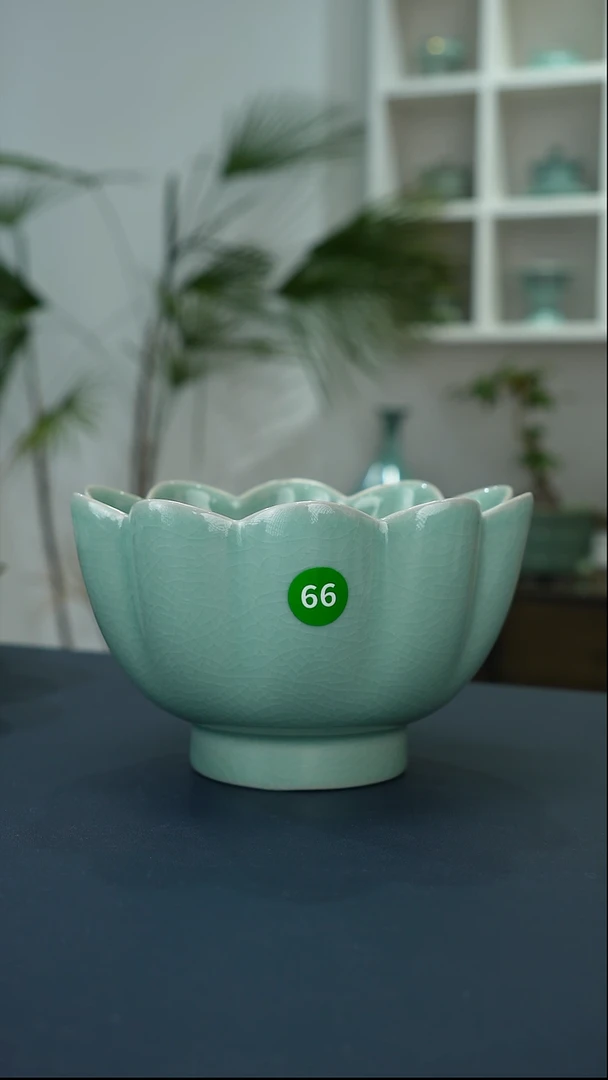 瓷片99号莲花温碗精品无暇17口径      洁