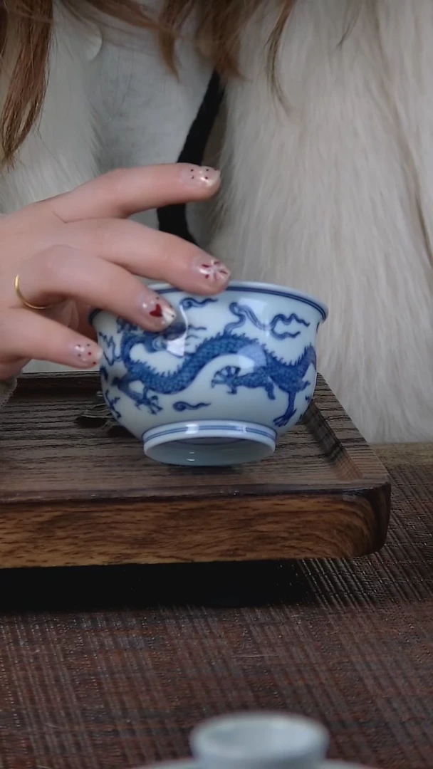 【闪购商品】折葵非器手工手绘双龙炉式杯