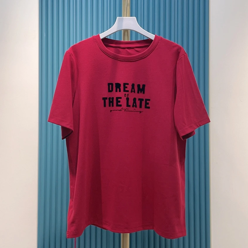 胖人坊/2025春季新款大码女装时尚时尚字母印花T恤  4524