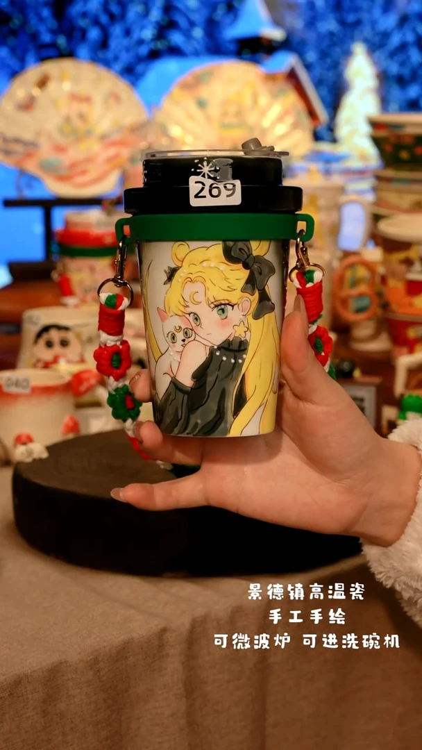 陶瓷269景德镇原创设计师款高温陶瓷手工手绘餐具碗盘子