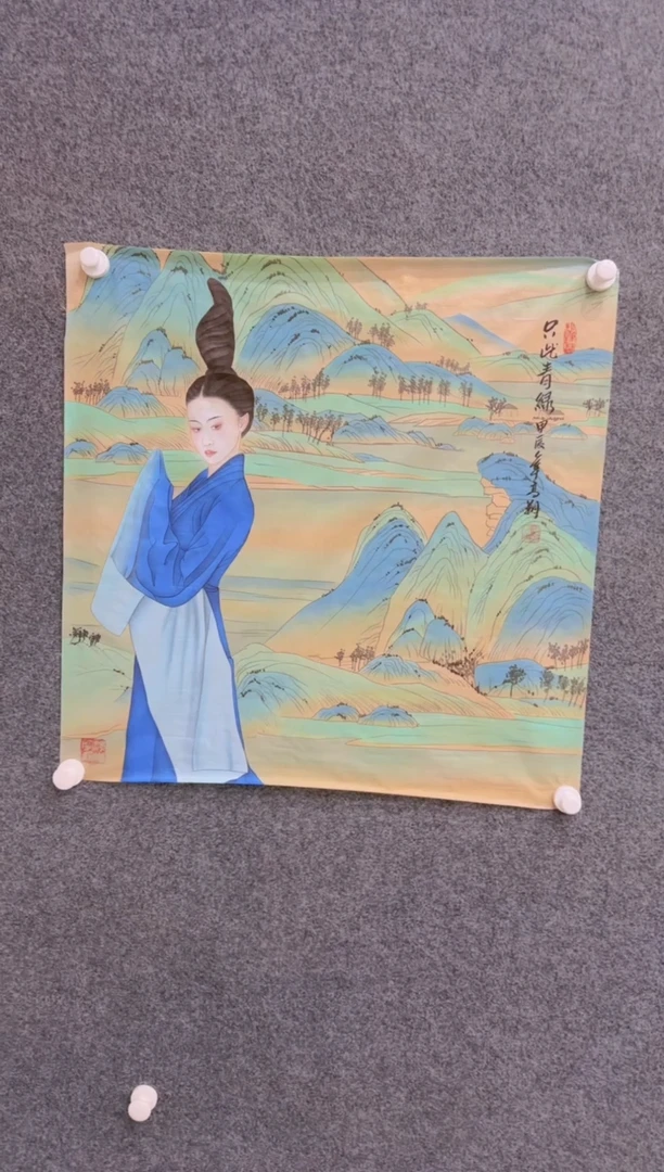 【闪购商品】国画1.21展馆-冯高翔斗方-人物23