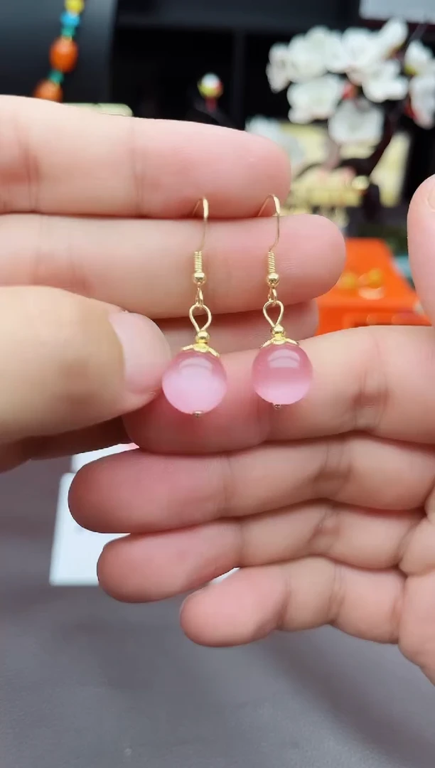 玛瑙/玉髓耳饰银S925镶嵌301000