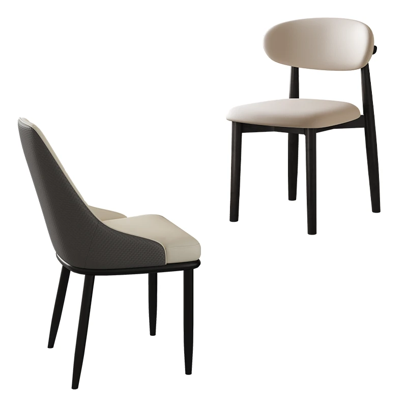 岛台餐桌的轻奢皮椅羊角椅河马椅2把差价