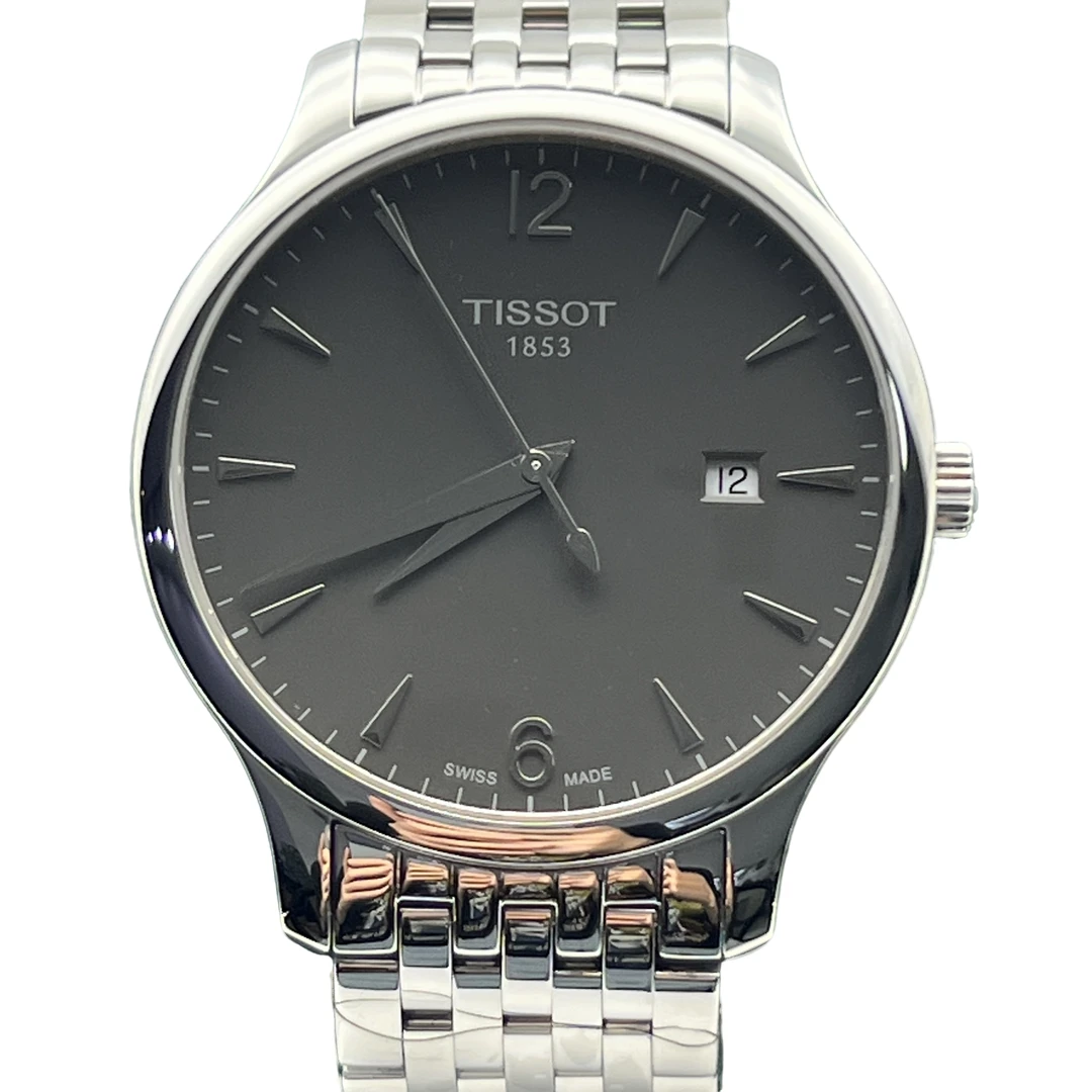 99新 Tissot/天梭 俊雅/臻耀/男士石英表灰盘/T063/公价2950/42MM