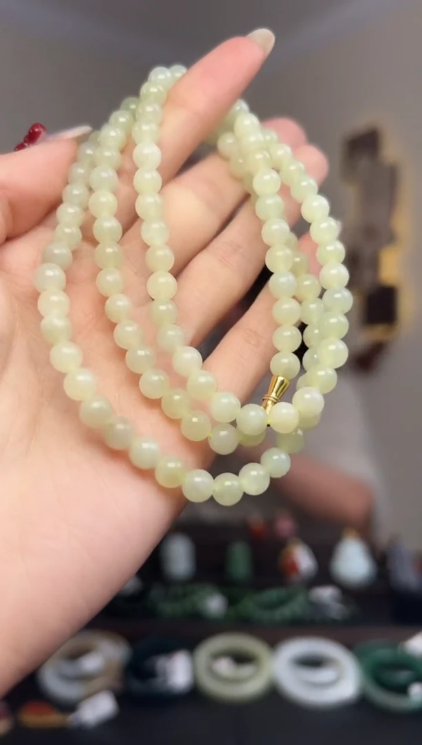 颈饰未镶嵌和田玉6mm 108