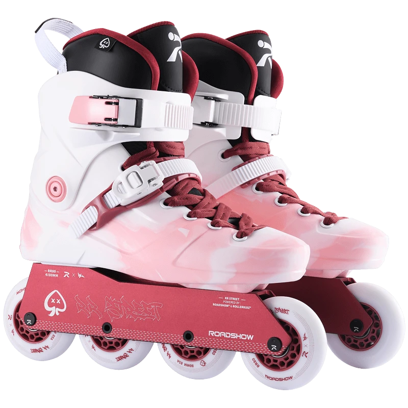 ROADSHOW/乐秀RR80轮滑鞋成人男女大学生直排轮平花鞋专业比赛