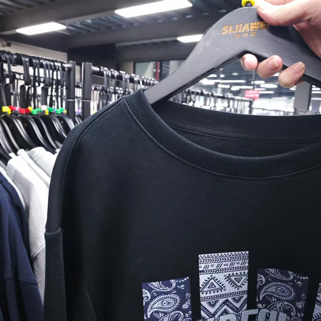 数码印花 品牌代工厂男女同穿一体绒圆领卫衣 YGH