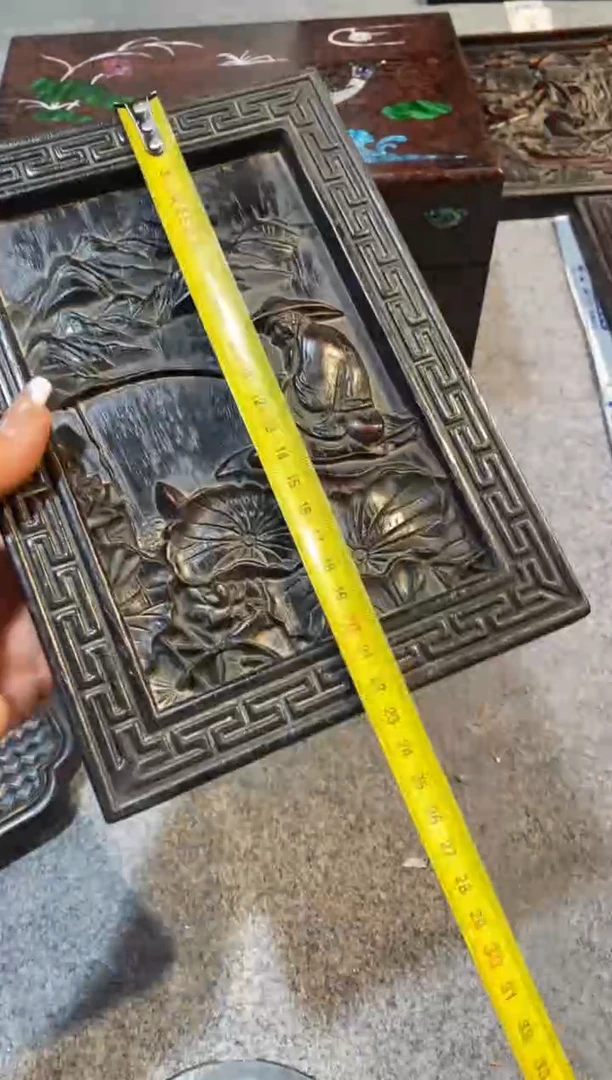 木紫檀拆件雕刻板以直播间实物为准微瑕老物件