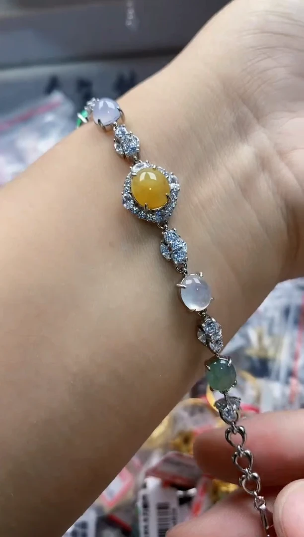 翡翠戒指银S925镶嵌55555---9