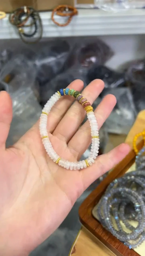 【闪购商品】水晶手链未镶嵌白幽灵蝶珠多宝款手链[2454]