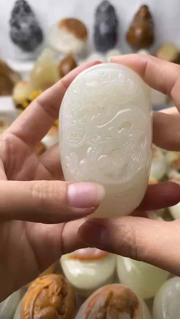 石材古青石棉纹正常不退换盘龙微瑕