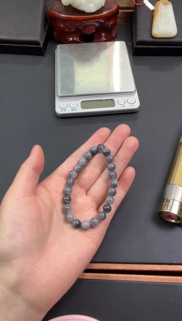 【闪购商品】和田玉手串未镶嵌若羌微色差卡8
