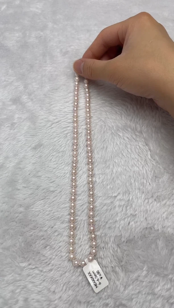 项链银S925镶嵌海水珍珠AK6-6.5mm