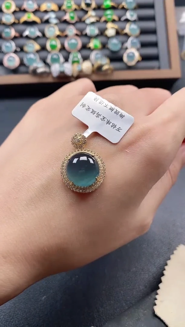 银S925镶嵌戒指翡翠1151