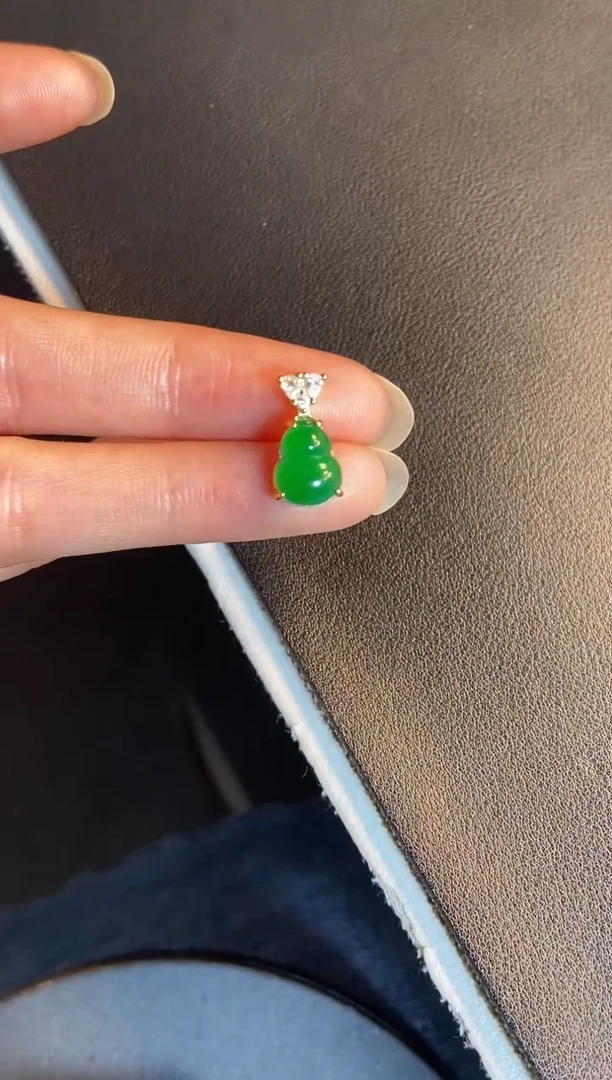 吊坠(不含链)银S925镶嵌翡翠1