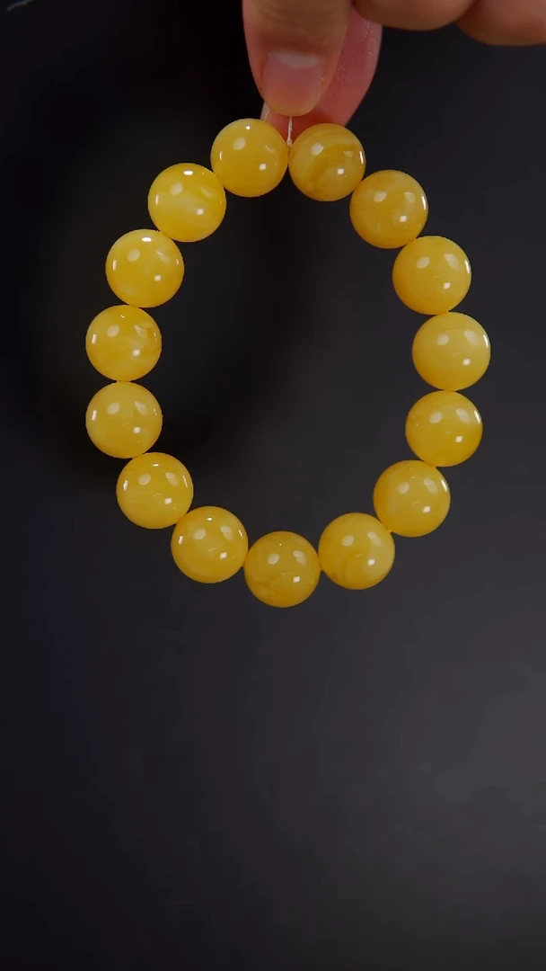 未镶嵌蜜蜡手串焦皮料圆珠手串24.61