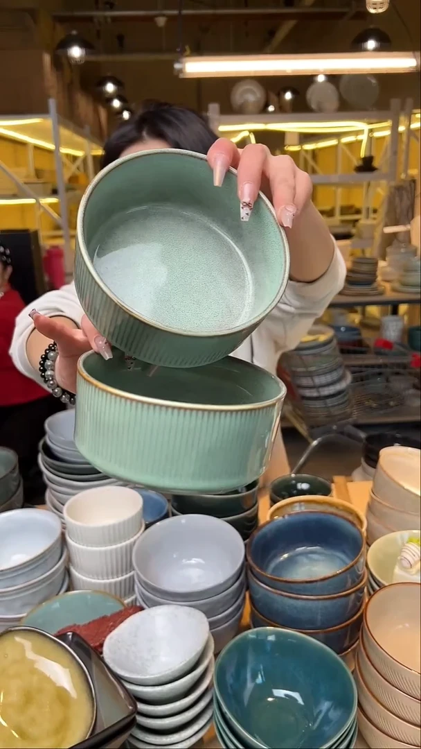 瓷81【瑕疵】外贸尾货窑变釉下彩