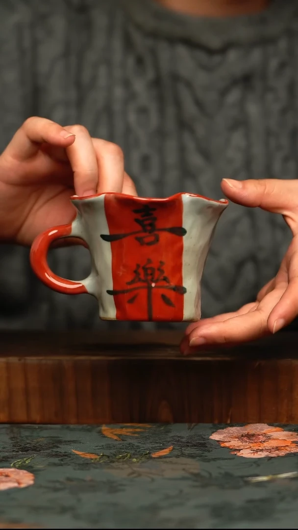 杯釉下彩手工手绘同款陶器