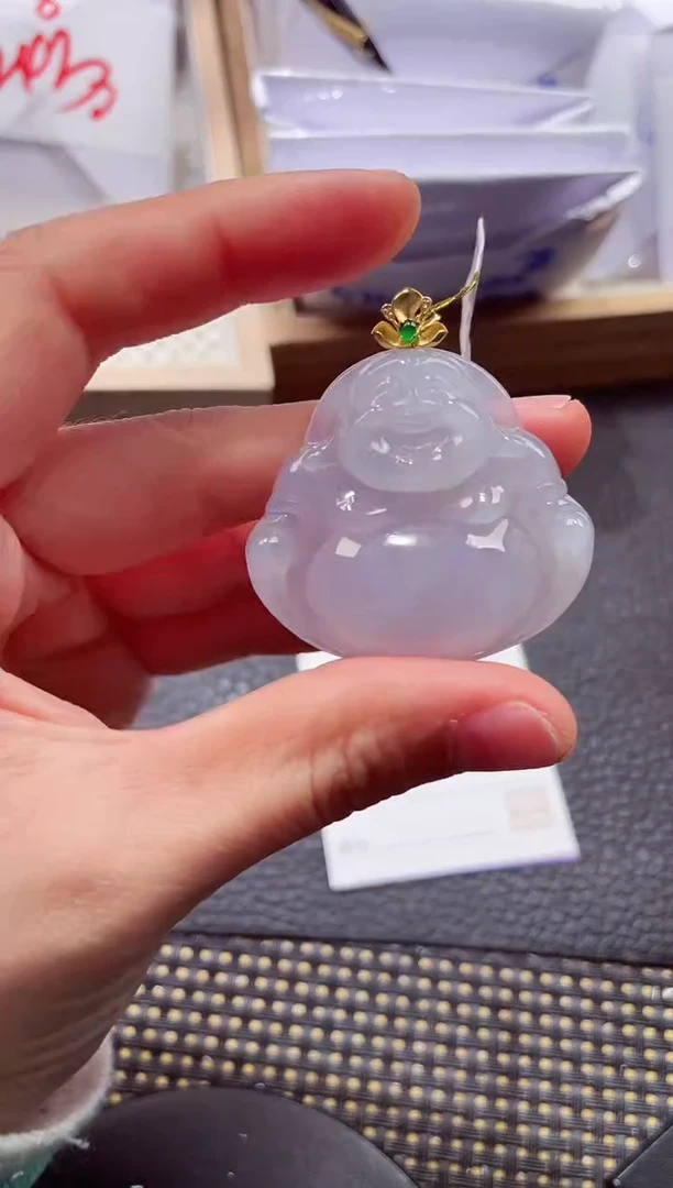 颈饰18K金镶嵌翡翠000111