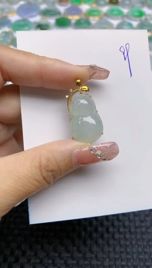 【闪购商品】翡翠颈饰18K金镶嵌天然A货翡翠 99