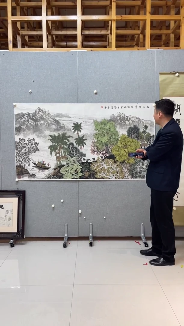 国画"1097D子芳小写意 山水六尺整张"