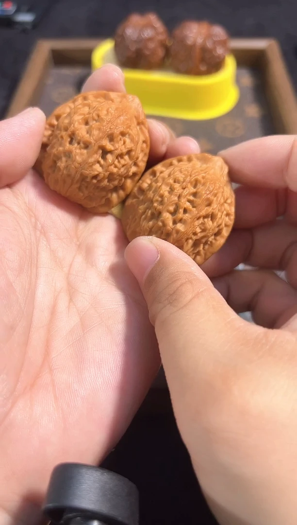 把件核桃37尺高42.9尺42.2尺精配对沈阳鸡心45克