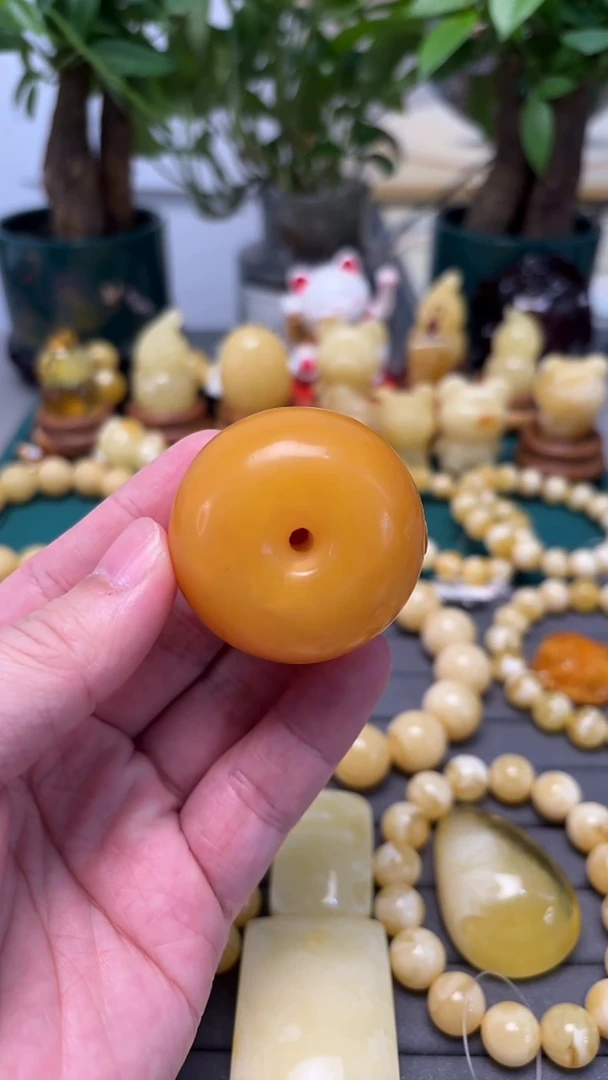 手串蜜蜡未镶嵌p56老蜜蜡平安扣 37.37克
