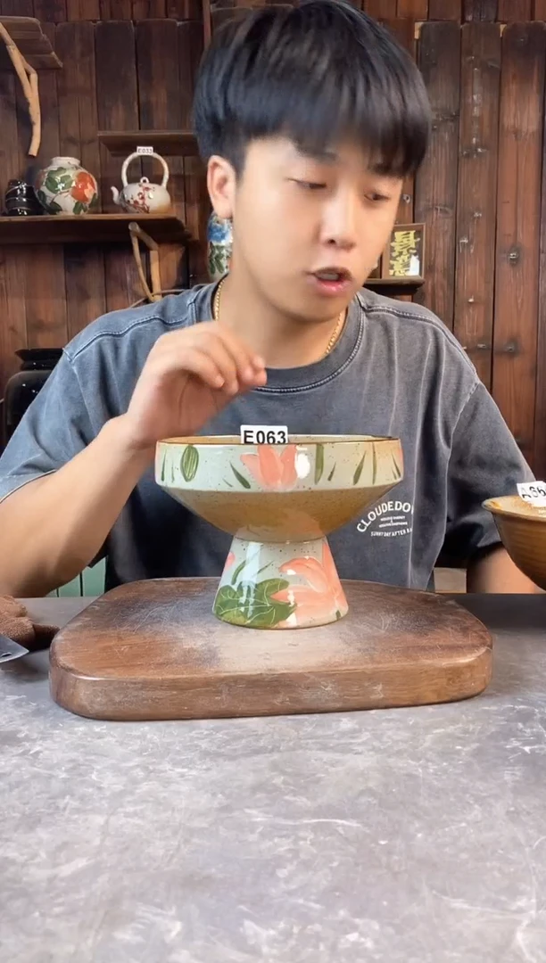 碗063，手工手绘，超值陶瓷