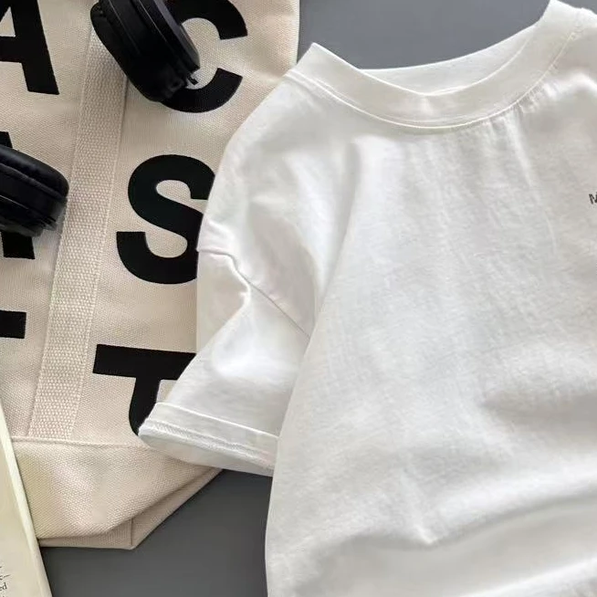 YZYX 2025夏季儿童新款时尚印花潮流时尚字母T恤  6148