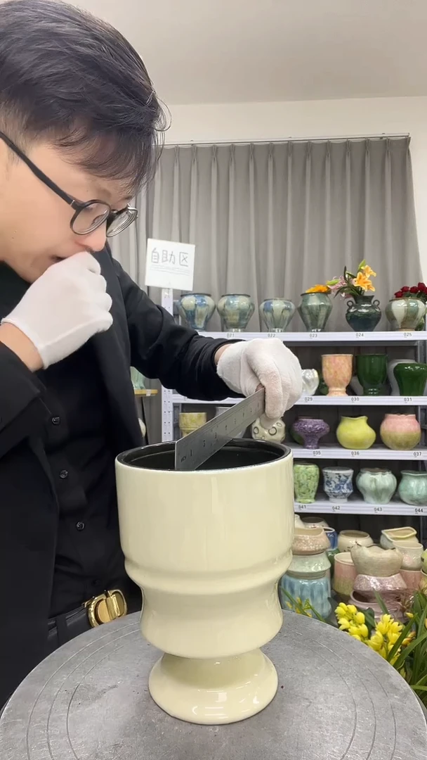 12.5陶瓷花盆直播链接高.    17  口    12