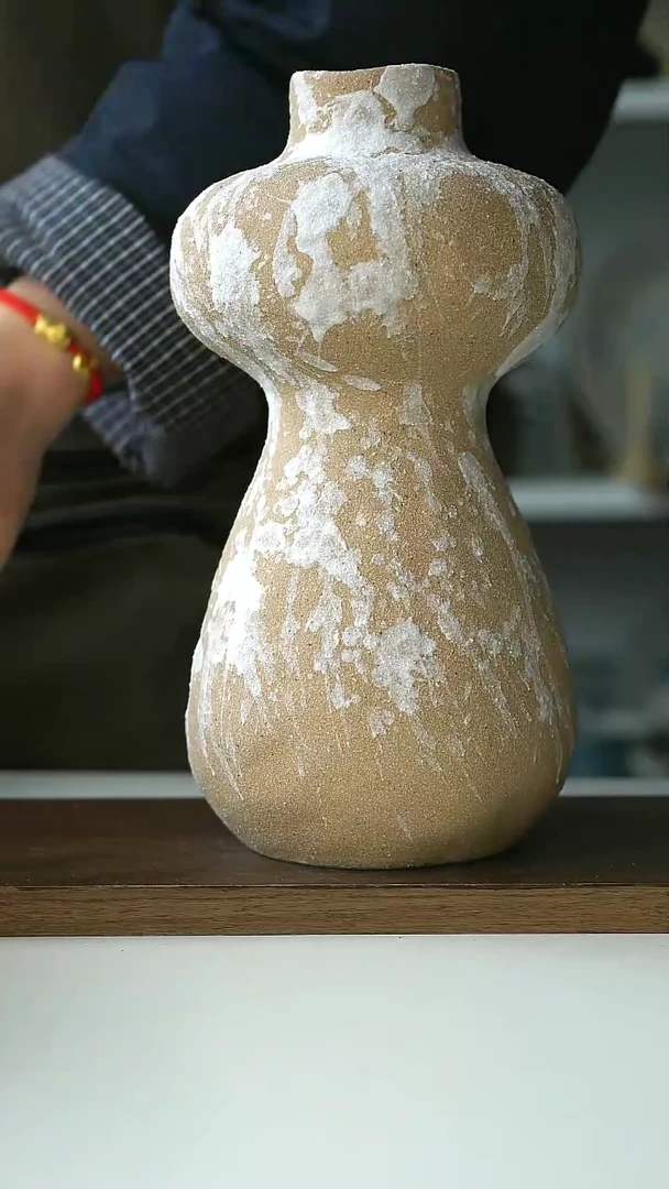 【闪购商品】陶瓷贾湖石器花瓶@4-2@