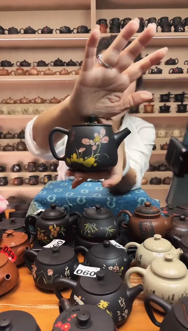 壶完品 彩填高石瓢壶球孔220cc  120