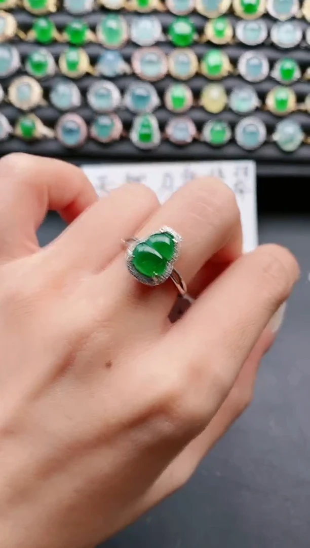 【闪购商品】翡翠戒指银S925镶嵌111111111