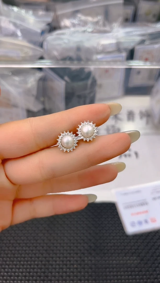 未镶嵌淡水珍珠耳饰ed1143