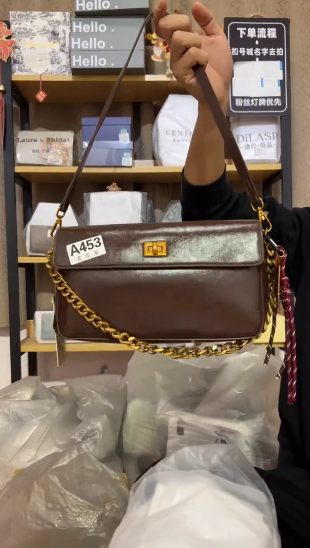 小牛剖层皮革老张家女包453