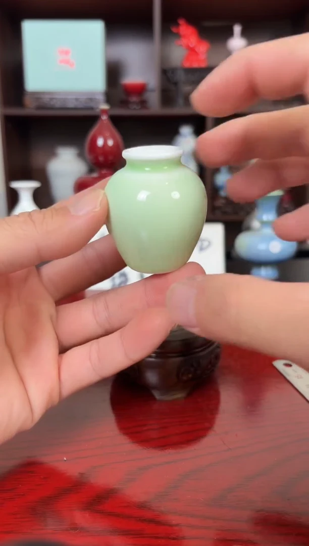 摆件瓷12.18晚微瑕小花瓶摆件迷你